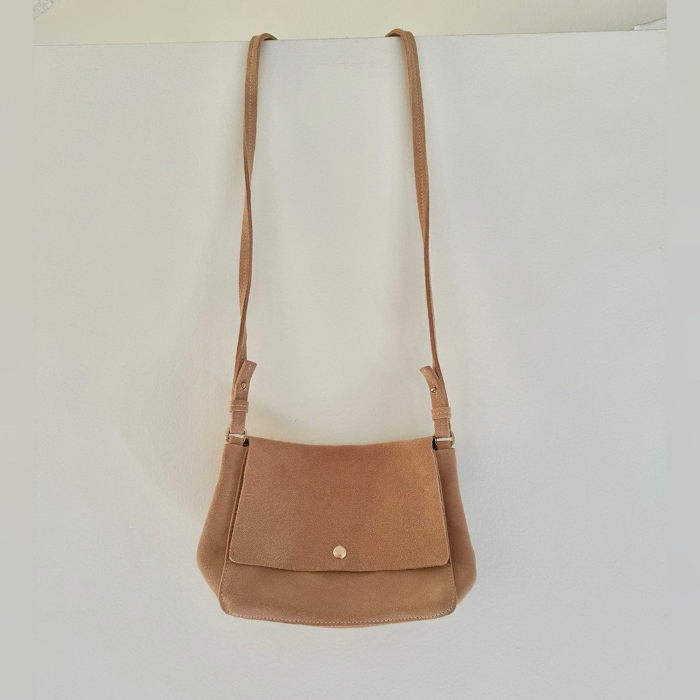 Pink Suede Crossbody